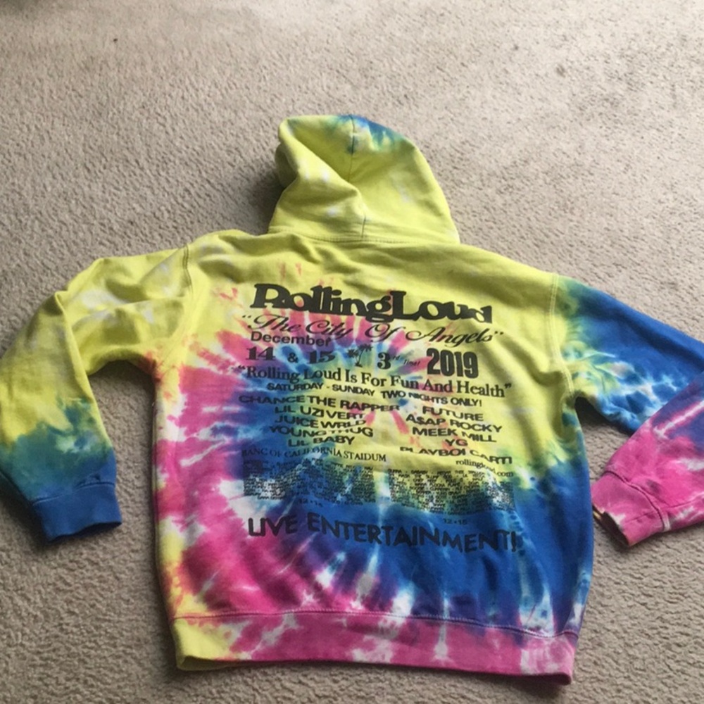 ROLLING LOUD TYE DYE CONCERT HOODIE